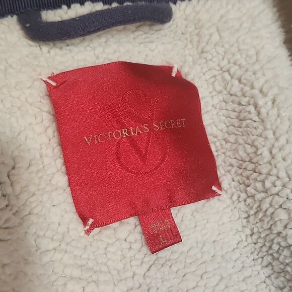 NWOT Blurple Blueberry Faux Fur Victoria Secret MIDI Robe - Picture 4 of 11